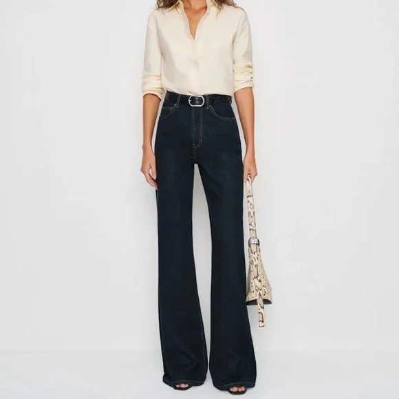 Reformation Cary High Rise Slouchy Wide Leg Jeans - Picture 1 of 6